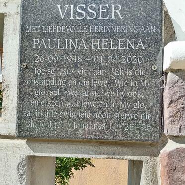 VISSER Paulina Helena 1948-2020