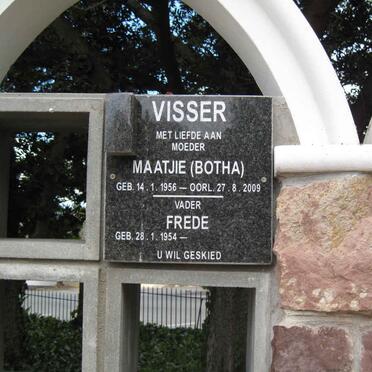 VISSER Frede 1954- &amp; Maatjie BOTHA 1956-2009