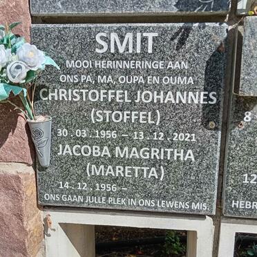 SMIT Christoffel Johannes 1956-2021 &amp; Jacoba Magritha 1956-