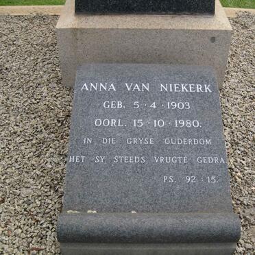 NIEKERK Anna, van 1903-1980