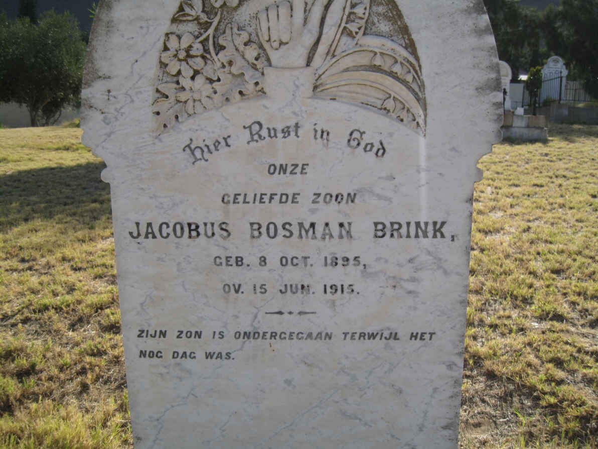 BRINK Jacobus Bosman  1895-1915
