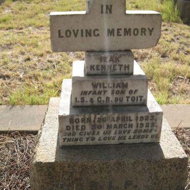 TOIT Izak Kenneth William, du 1923-1925