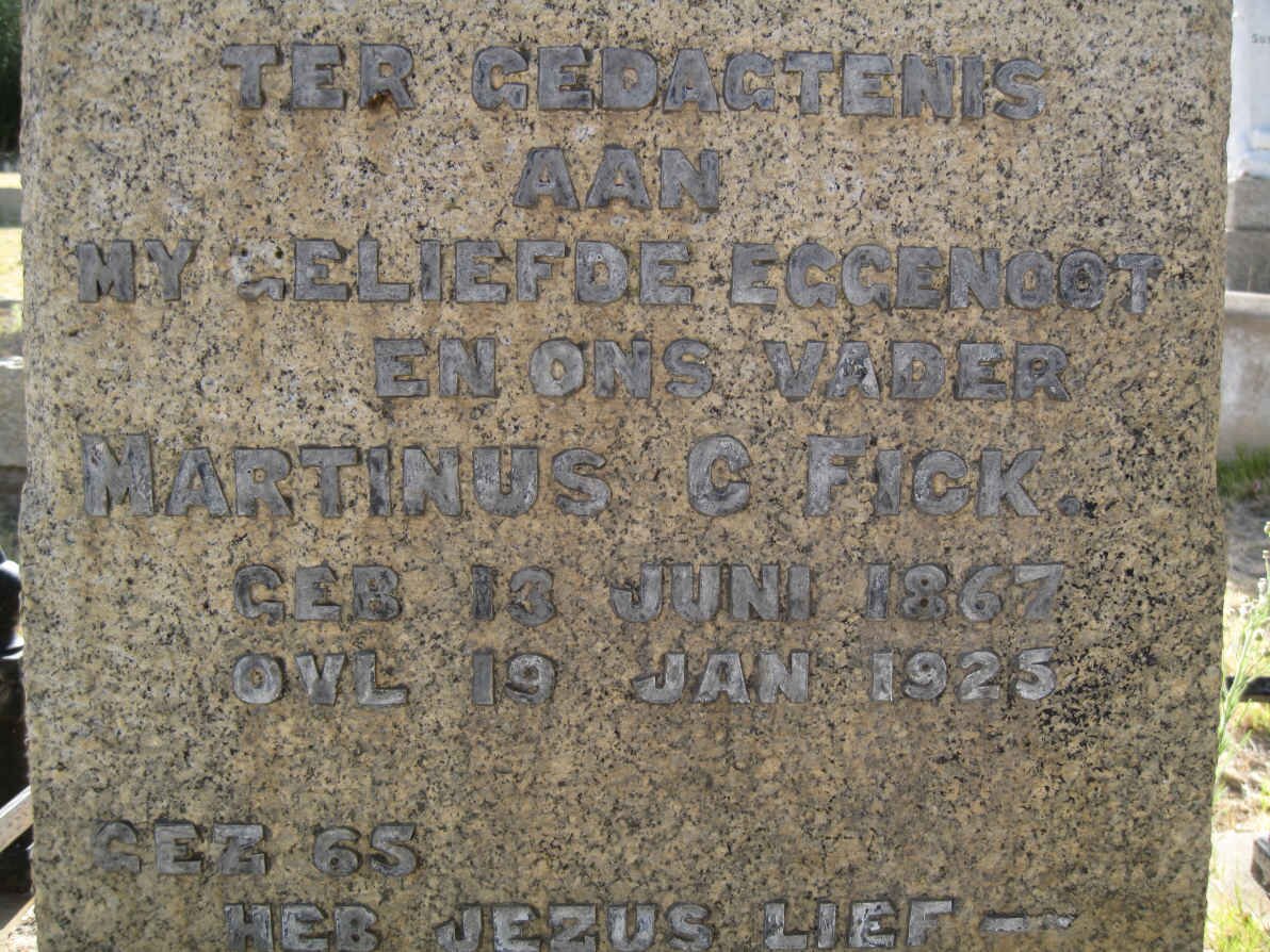 FICK Martinus C. 1867-1925