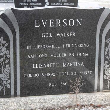 EVERSON Elizabeth Martina nee WALKER 1892-1977