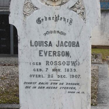 EVERSON Louisa Jacoba nee ROSSOUW 1839-1907
