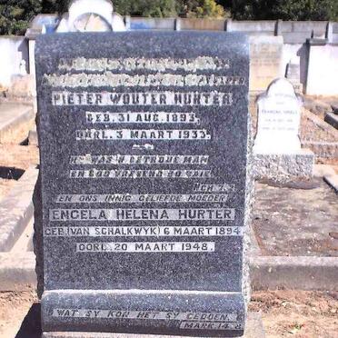 HURTER Pieter Wouter 1893-1933 &amp; Engela Helena VAN SCHALKWYK 1894-1948