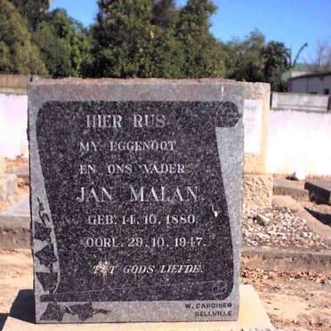 MALAN Jan 1880-1947