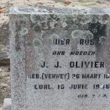 OLIVIER J.J. nee VERWEY 1858-1946