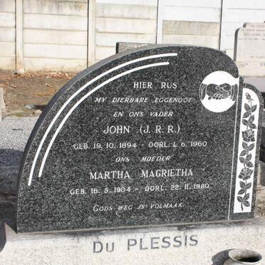 PLESSIS J.R.R., du 1894-1960 &amp; Martha Magrietha 1904-1980