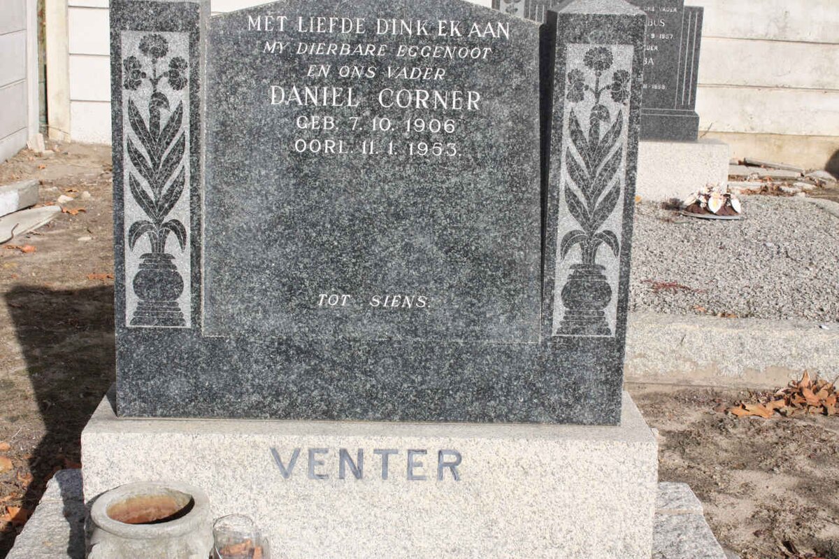 VENTER Daniel Corner 1906-1953