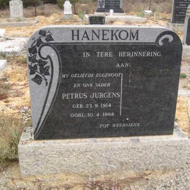 HANEKOM Petrus Jurgens 1914-1968