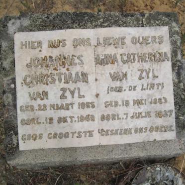 ZYL Johannes Christiaan, van 1855-1940 &amp; Anna Catherina DE LINT 1863-1927