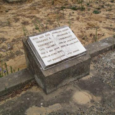 LIEBENBERG Johannes F. 1863-1947 &amp; Johanna E. TRUTER 1869-1947