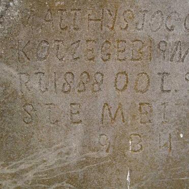 KOTZE Matthys Jocobus 1888-1934