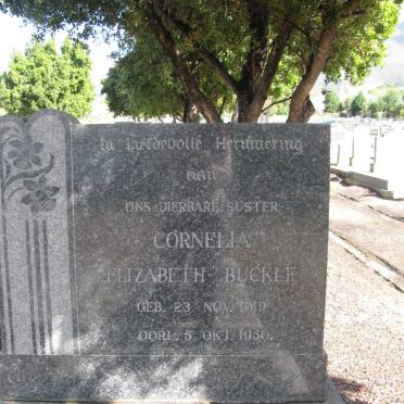 BUCKLE Cornelia Elizabeth 1919-1950