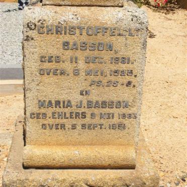 BASSON Christoffel 1891-1925 &amp; Maria J. EHLERS 1883-1951