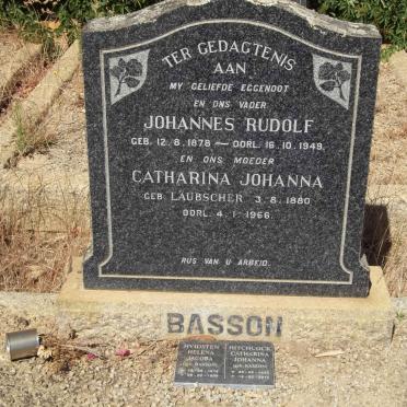 BASSON Johannes Rudolf 1878-1949 &amp; Catharina Johanna LAUBSCHER 1880-1966