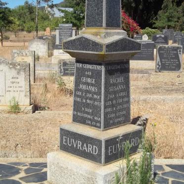 EUVRARD George Johannes 1901-1957 &amp; Rachel Susanna VAN AARDE 1901-1977