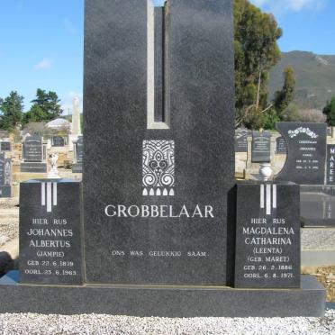 GROBBELAAR Johannes Albertus 1879-1965 &amp; Magdalena Catharina MAREE 1886-1971