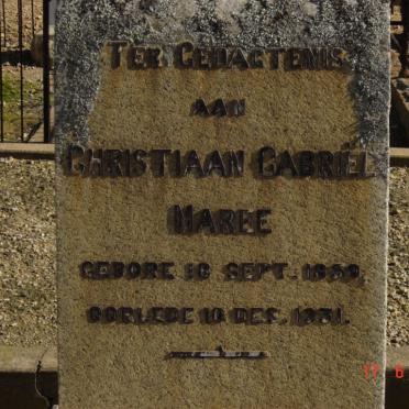 MAREE Christiaan Gabriel 1850-1931