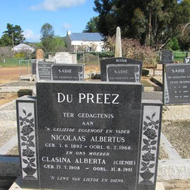 PREEZ Nicolaas Albertus, du 1892-1968 &amp; Clasina Alberta 1908-1991