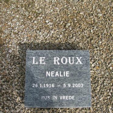 ROUX Carel Petrus, le 1884-1975 &amp; Maatje W. BASSON 1890-1957 :: Nealie LE ROUX 1916-2003