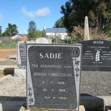 SADIE Johan Christiaan 1906-1968