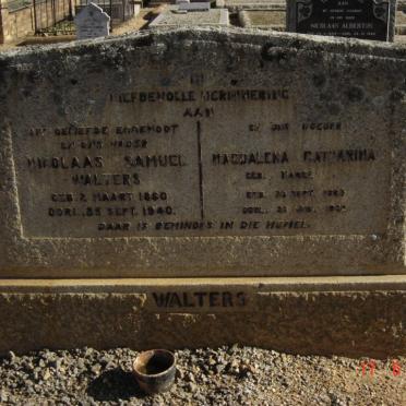 WALTERS Nicolaas Samuel 1860-1940 &amp; Magdalena Catharina MAREE 1833-19??