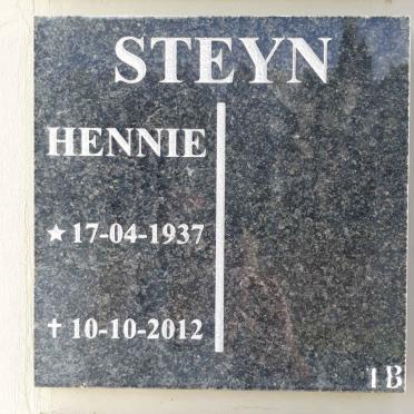 STEYN Hennie 1937-2012