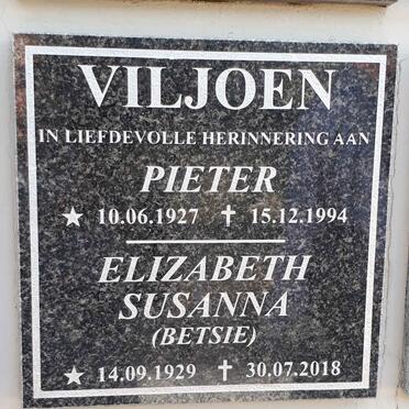 VILJOEN Pieter 1927-1994 &amp; Elizabeth Susanna 1929-2018