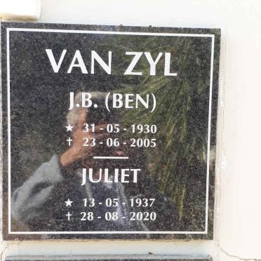 ZYL J.B., van 1930-2005 &amp; Juliet 1937-2020