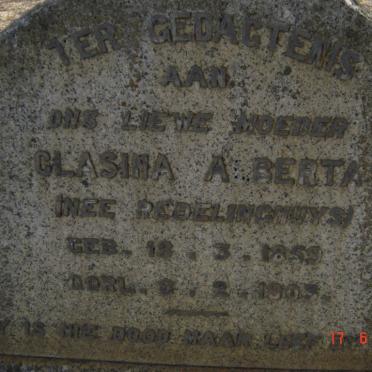 LOMBAARD Clasina Albertha nee REDELINGHUYS 1859-1903
