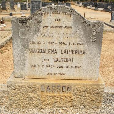 BASSON Magdalena Catherina nee WALTERS 1870-1943
