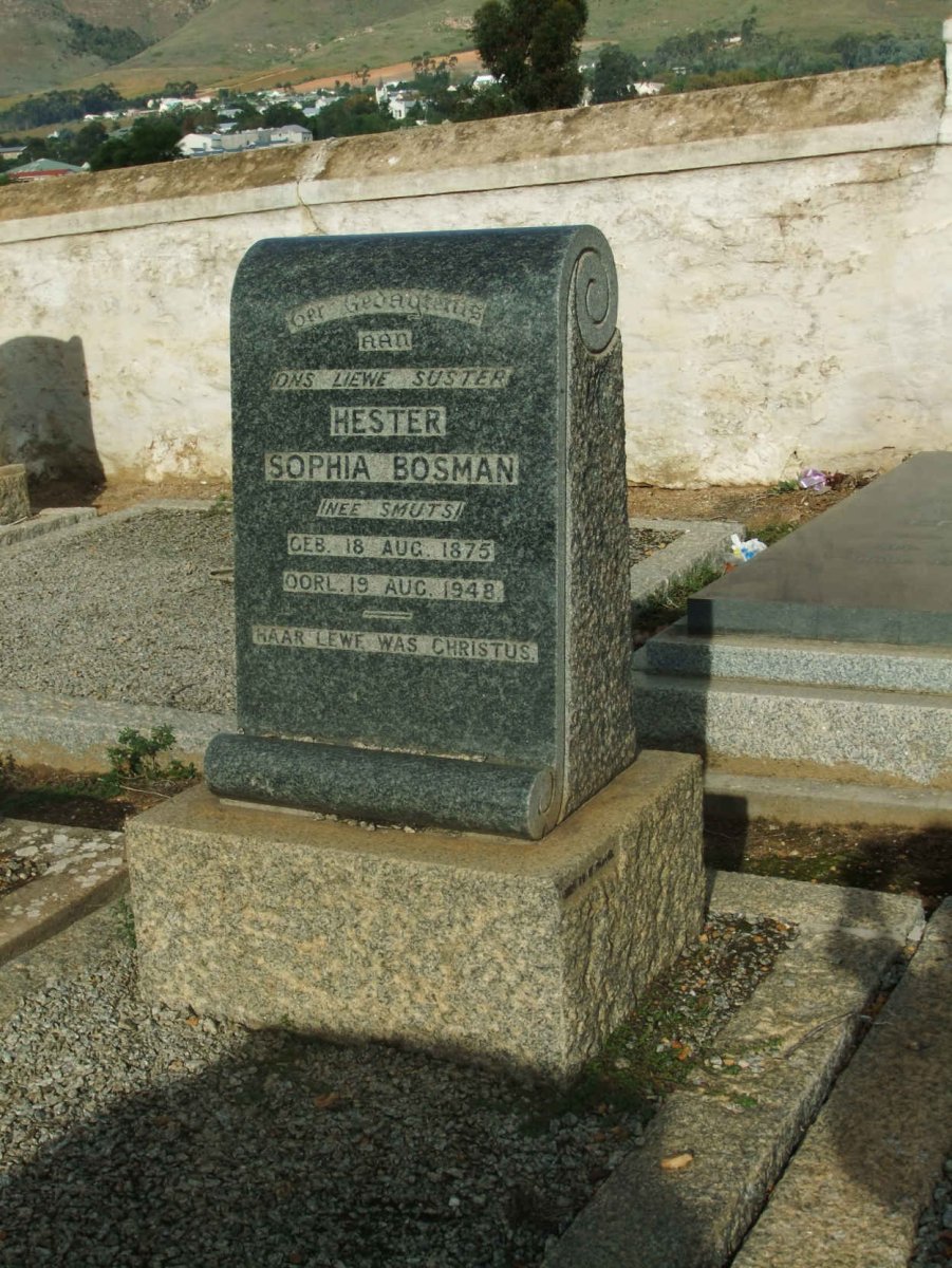 BOSMAN Hester Sophia nee SMUTS 1875-1948