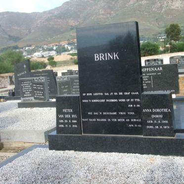 BRINK Pieter van der Byl 1898-1978 &amp; Anna Dorothea 1901-1971