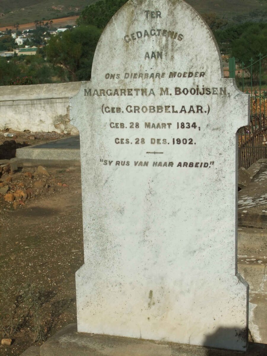 BOOIJSEN Margaretha M. nee GROBBELAAR 1834-1902