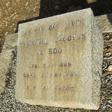 BOO Emmanuel Jacobus, de 1869-1934