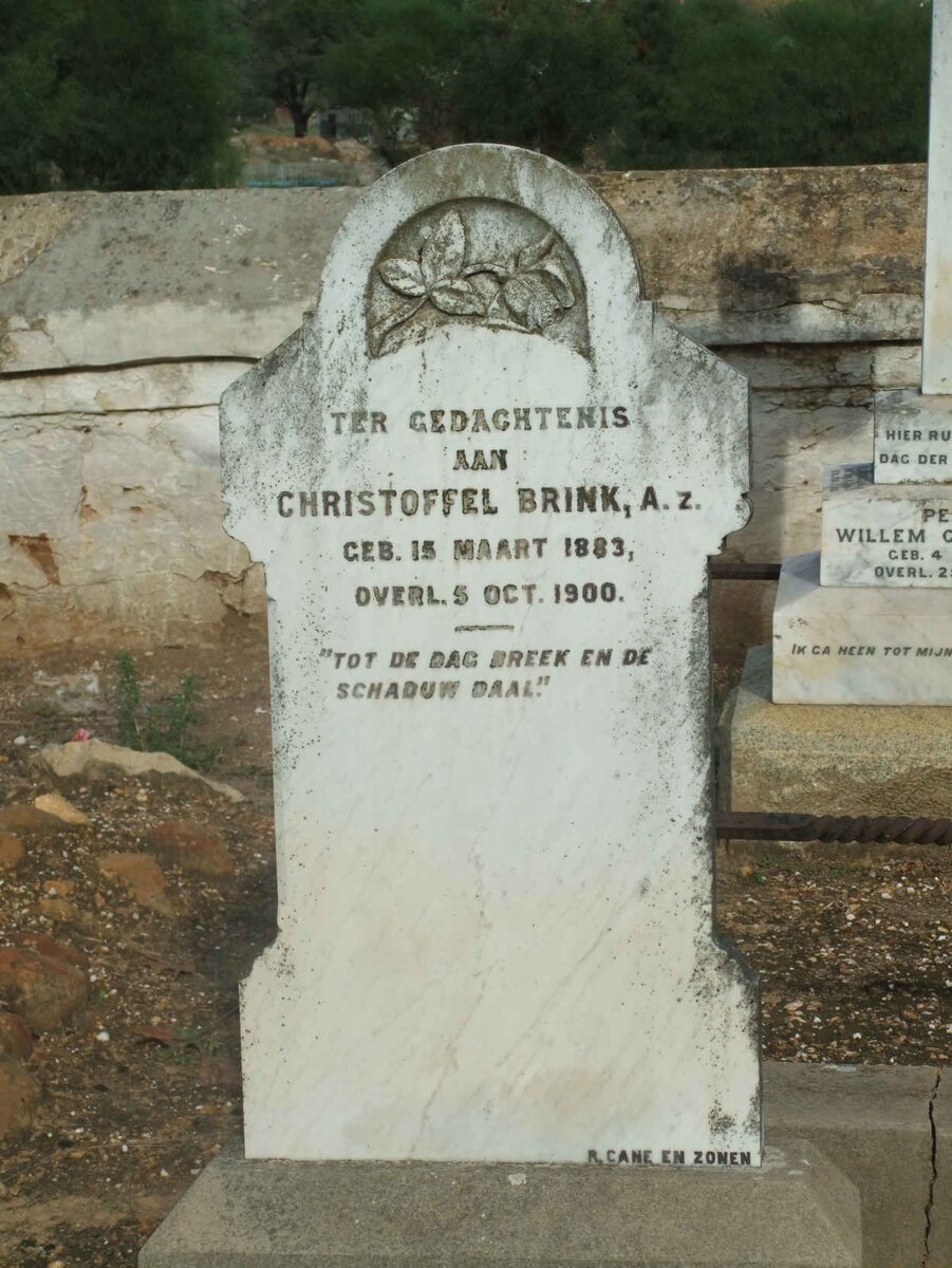 BRINK Christoffel 1883-1900