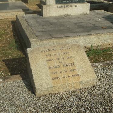 KOTZE Gysbert 1866-1961 &amp; Alida 1876-1958