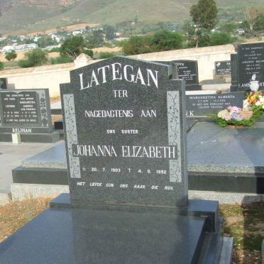 LATEGAN Johanna Elizabeth 1903-1992