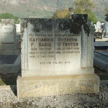 TRUTER Susanna W. 1850-1938 :: SADIE Katharina F. nee TRUTER 1855-1940