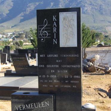 VERMEULEN Karin 1959-1980