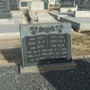WYK Izak D.P., van 1889-1960 &amp; Janetta S. 1894-1979
