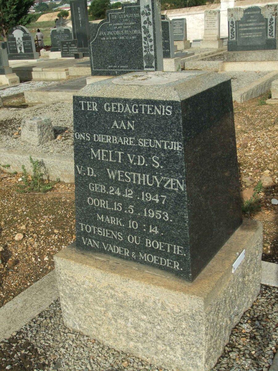 WESTHUYZEN Melt, v.d. 1947-1953