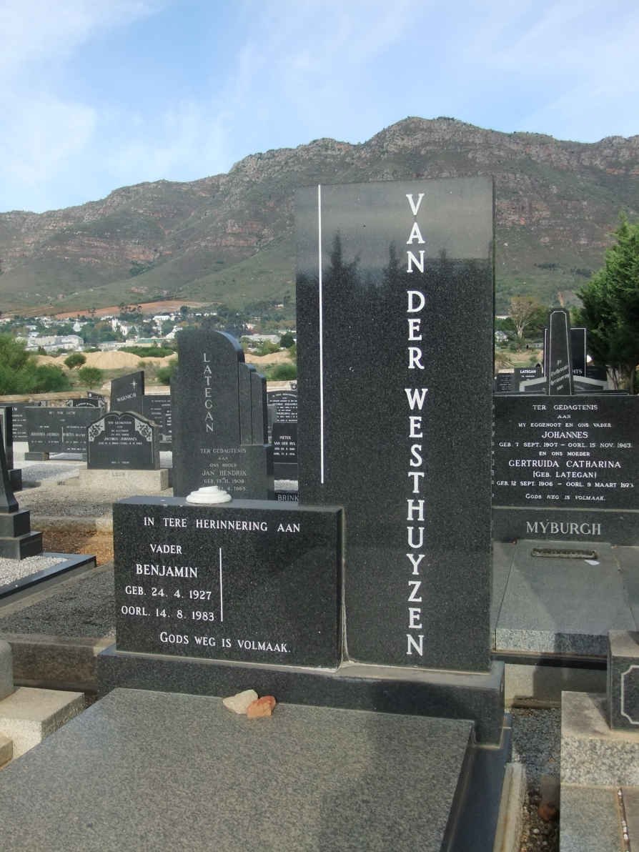 WESTHUYZEN  Benjamin, van der 1927-1983