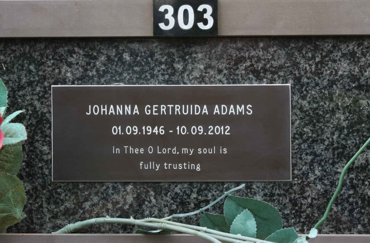 ADAMS Johanna Gertruida 1946-2012