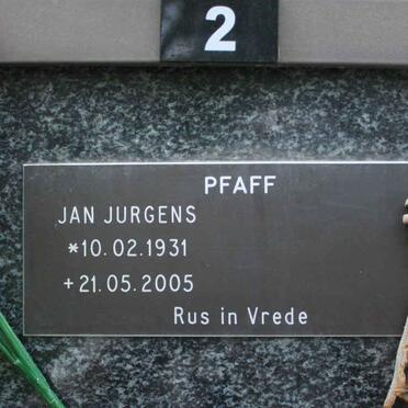 PFAFF Jan Jurgens 1931-2005