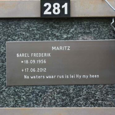 MARITZ Sarel Frederik 1956-2012