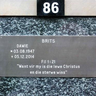 BRITS Dawie 1947-2014