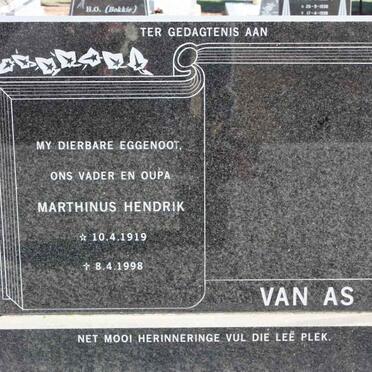 AS Marthinus Hendrik, van 1919-1998